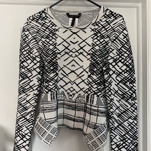 BCBG structured peplum top